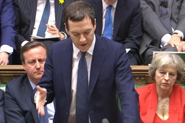 Chancellor George Osborne delivering the 2016 budget statement
