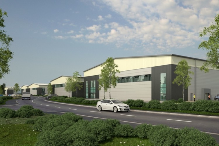 CGI of the Aurora Stockport industrial park