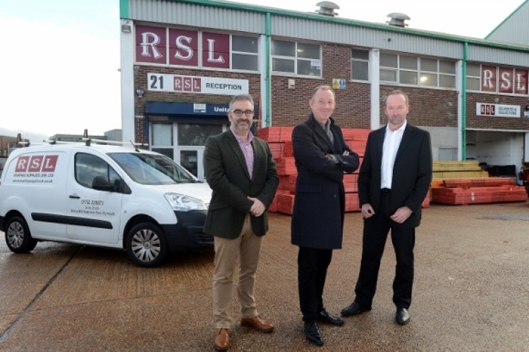 From left are Longhouse directors Simon Foster and Nigel Godefroy with their bank manager Martin Wright from RBS