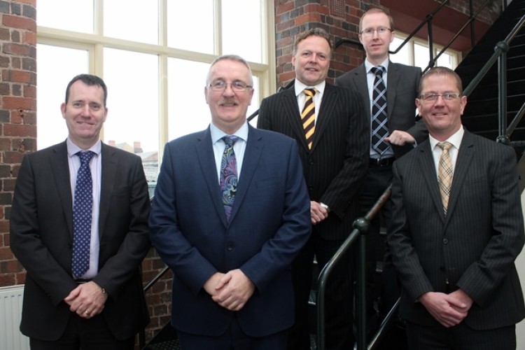 New owners from left, Phil Leech, Marcus Aniol, Paul Featherston , Martin Roberts and Andrew Smith