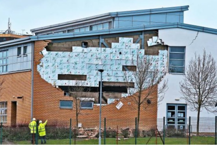 Nine tonnes of masonry collapsed when a wall failed at Oxgangs Primary School in January 2016