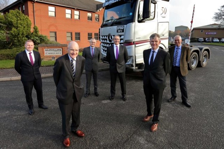  Peter McPhillips (front left) and Nicholas McPhillips (front right) are handing over to (back, left to right) Paul Inions, Stuart McKenzie, Andrew Dunham, and David Wauchope