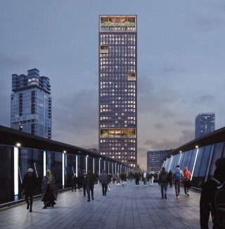 The Stratford tower will stand 41 storeys high The Stratford tower will stand 41 storeys high