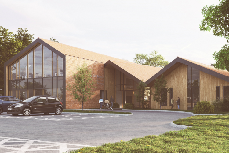 CGI of the Rob Burrow Centre for Motor Neurone Disease at Seacroft Hospital