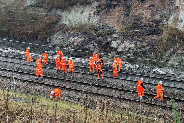 A landslip near Church Lawford in February closed the rail line between Rugby and Coventry for two days