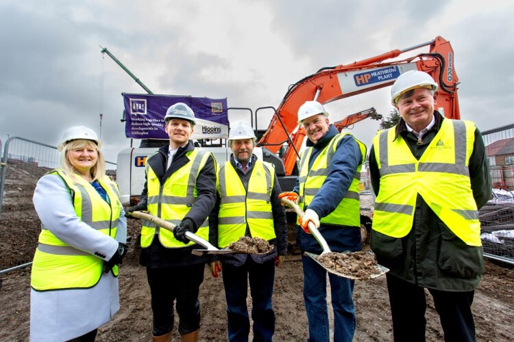 Higgins CEO Declan Higgins (second from left) with Hillingdon Council director Karrie Whelan and borough councillors Jonathan Bianco, Eddie Lavery and Martin Goddard