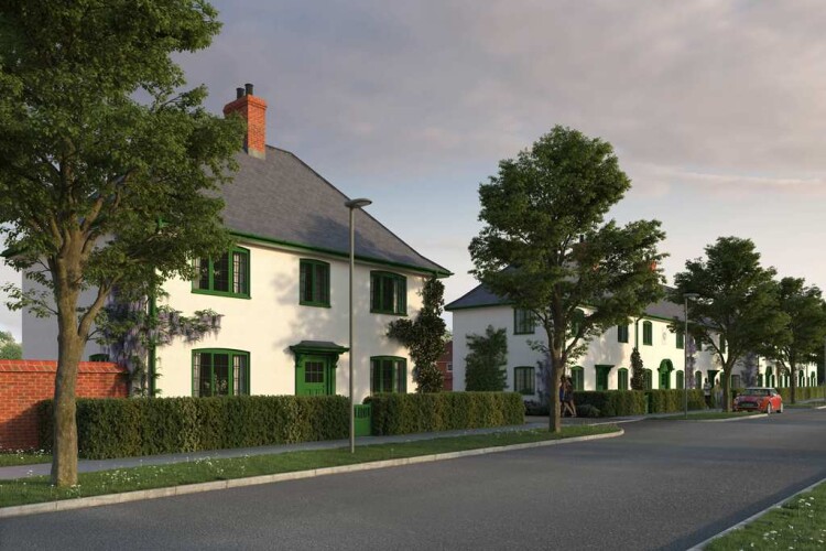 Artist's impression of CG Fry & Son housing in Welborne