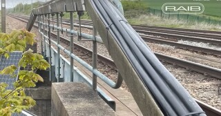 There was not much space to walk between the bridge parapet and the track, but the track workers were not meant to use that route