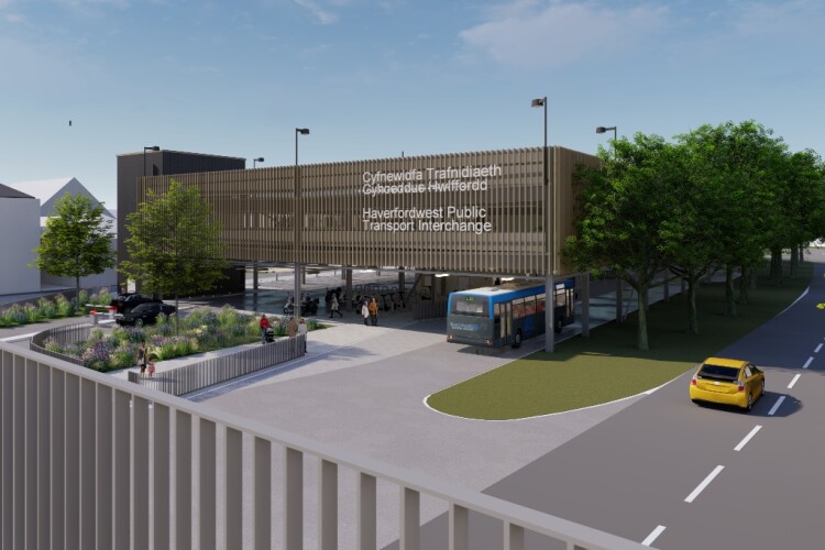 CGI of the planned Haverfordwest Public Transport Interchange [Image: BDP]