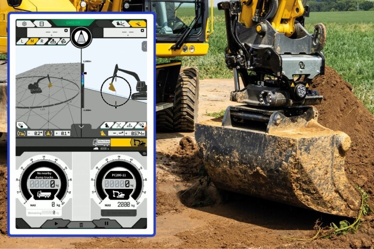 Komatsu Smart Construction 3D Machine Guidance now understands 360-degree rotating buckets