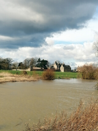 The River Cherwell, a major tributary of the Thames, at Water Eaton just outside Oxford
