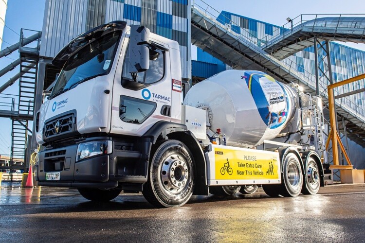 Tarmac's e-mixer at Washwood Heath