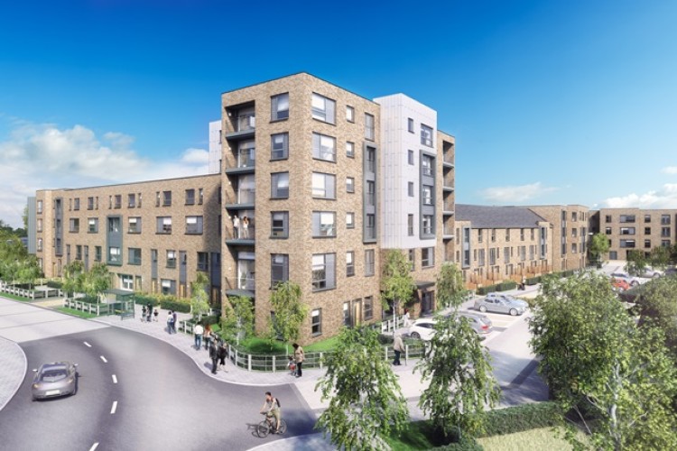 Artist's impression of the Wester Hailes development