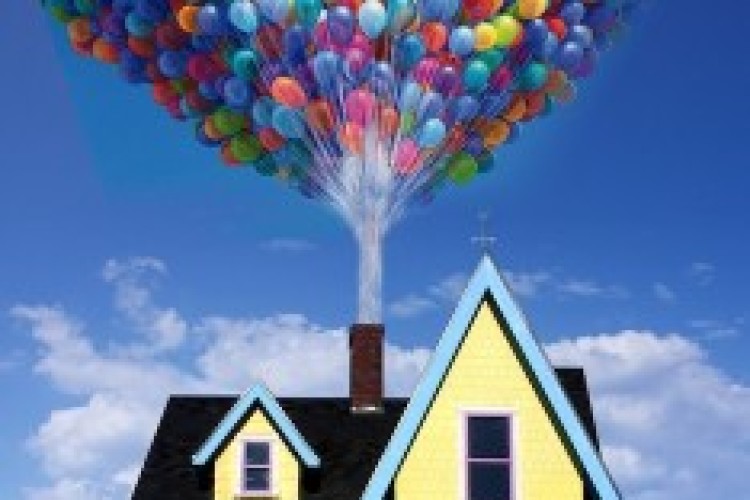Builder brings flying cartoon house to life