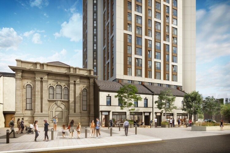 Galliford Try will put in &pound;500k of public realm improvements beneath the new tower block