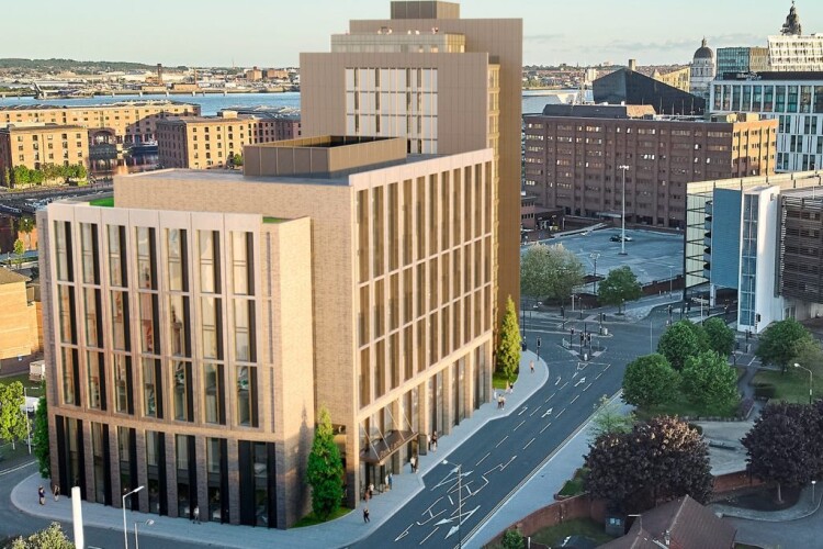 CGI of the planned Maldron hotel in Liverpool