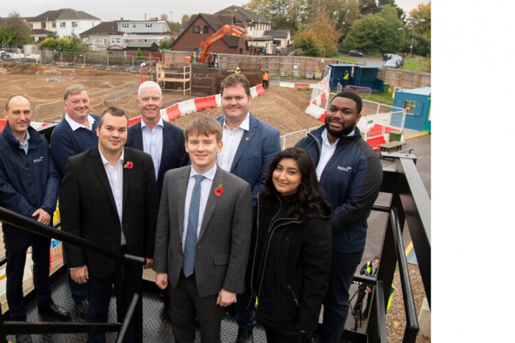 Councillors, council staff and others met members of the project team for a ground breaking ceremony