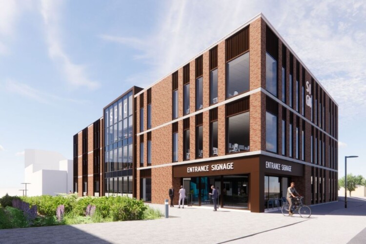 CGI of the planned Digital Innovation Centre in Taunton