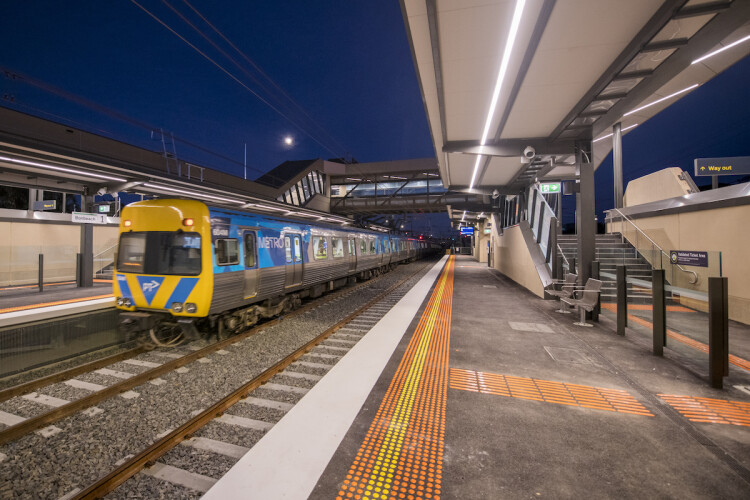 Trains are now stopping at the new stations at Edithvale, Chelsea and Bonbeach