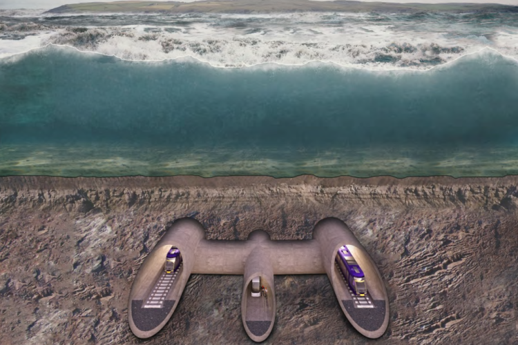 Visualisation of a potential tunnel crossing courtesy of Cowi [&copy;] contained in the report