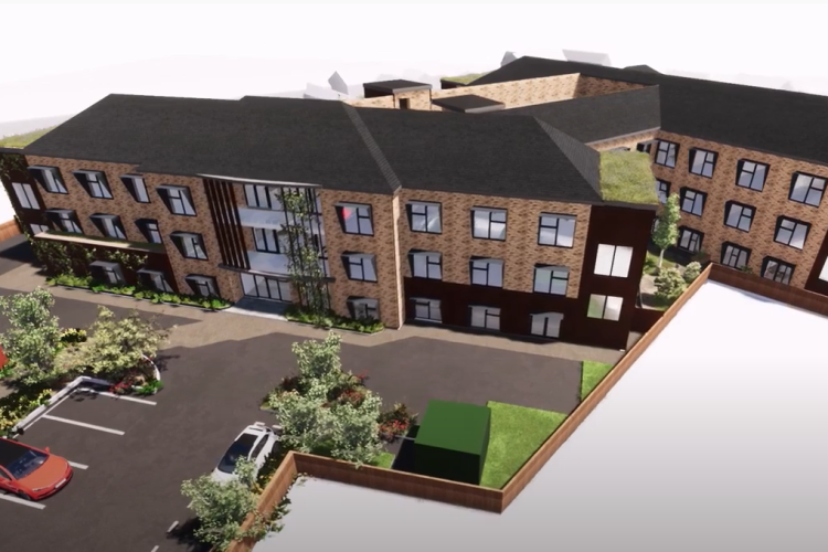 The care home to be built by Farrans in Hockliffe Road, Leighton Buzzard 