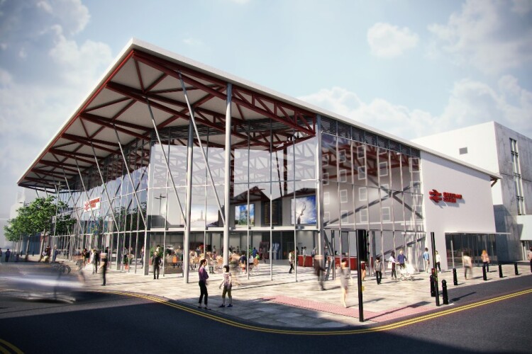 CGI of the new southern entrance at Sunderland station