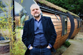 Green Unit founder Jonathan Finnerty and one his ARC buildings