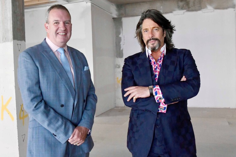 Conlon Construction chairman Michael Conlon with TV&rsquo;s Laurence Llewelyn-Bowen, chairman of Blackpool Museum Trust