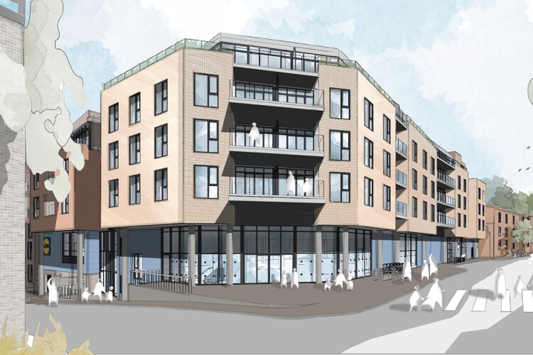 CGI of the development to be build on Croydon Road in Caterham