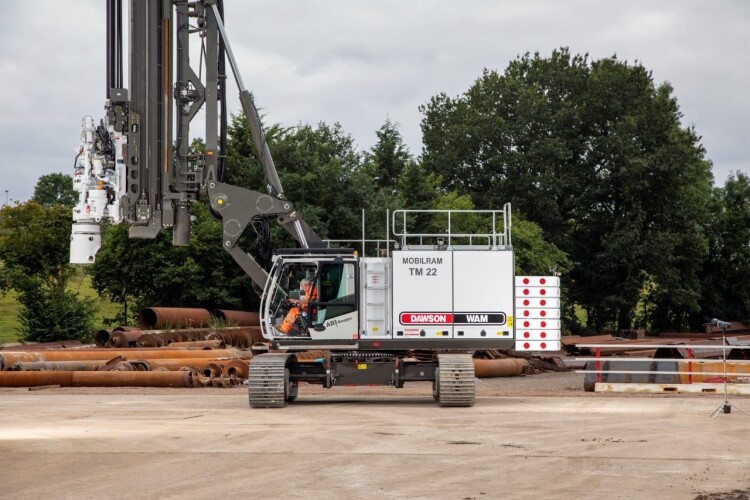 Operator Davy Wright in the new ABI TM22 at Dawson Wam&rsquo;s Flitwick yard in Bedfordshire