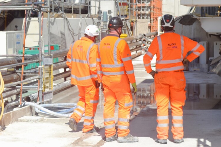 Align workers on the TBM launchpad near Maple Cross